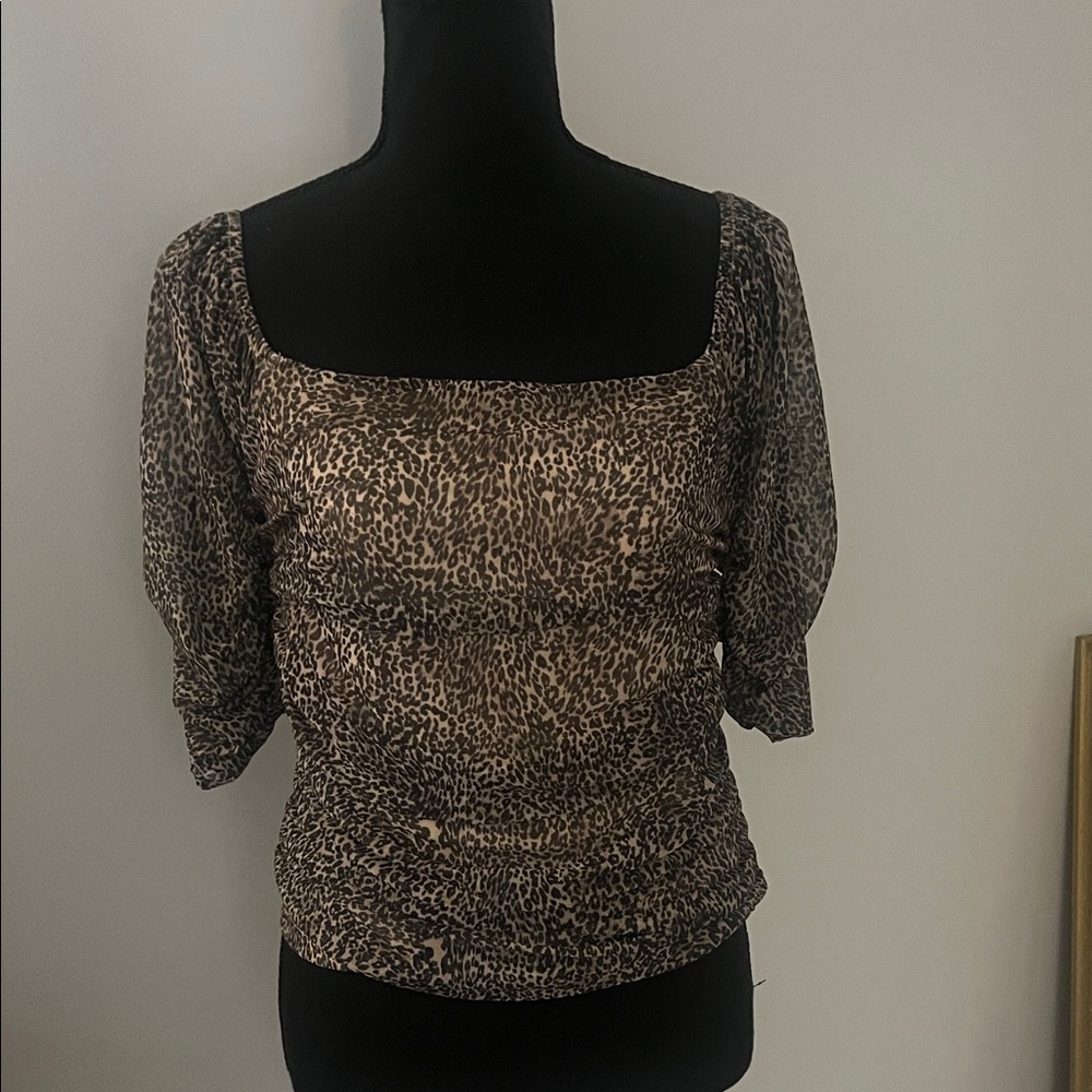 Anthropologie Animal Print Blouse